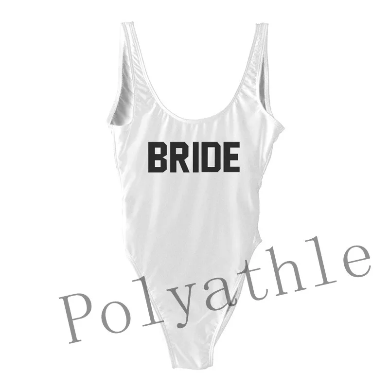 white black bride Сексуальный купальник, Женский сдельный купальник, отряд "невеста", с высоким вырезом, купальный костюм, черный монокини, боди, Мальчишник, вечерние, Zwarte Zwempak - Цвет: white black bride