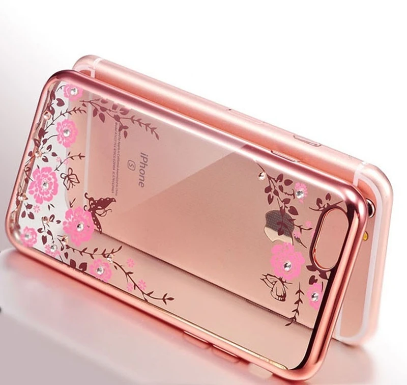 Для Samsung J5 J7 2016 J3 Pro Prime Secret Garden Покрытие мягким TPU Чехол Блистательный алмазный цветок на задней крышке.