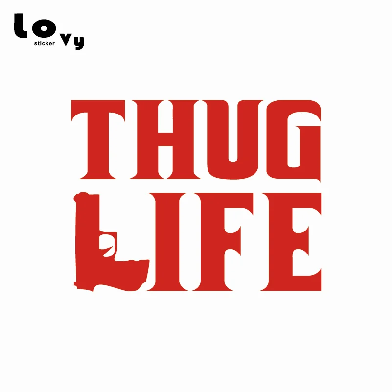 Виниловая Автомобильная наклейка Thug Life Tupac забавные наклейки для автомобилей
