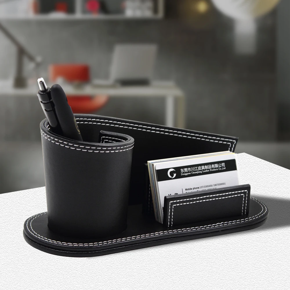 Творческий Искусственная кожа ручка коробки бизнес-держатель для карт