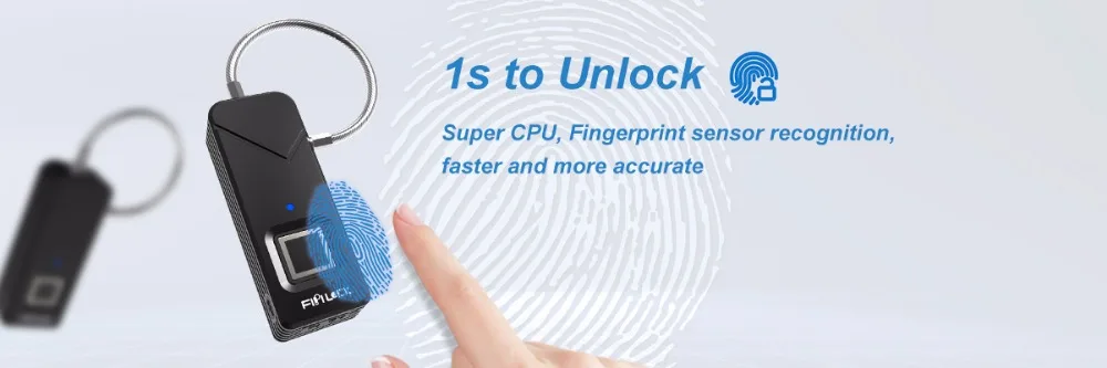 Маленький и портативный умный замок работающий по отпечатку пальца