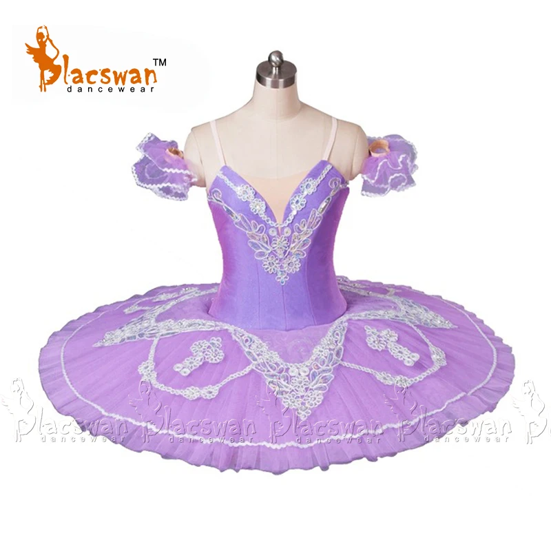 Disfraz de tul rígido clásico para mujer, traje púrpura para escenario, Bella Durmiente, hada Lila, Ballet profesional Tutus BT635