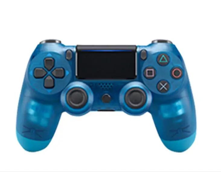 Clear blue Цветной 4,0 bluetooth проводной геймпад хост-контроллер для ps4 ps3 joysitck геймпад двойной шок геймпад - Цвет: Clear blue