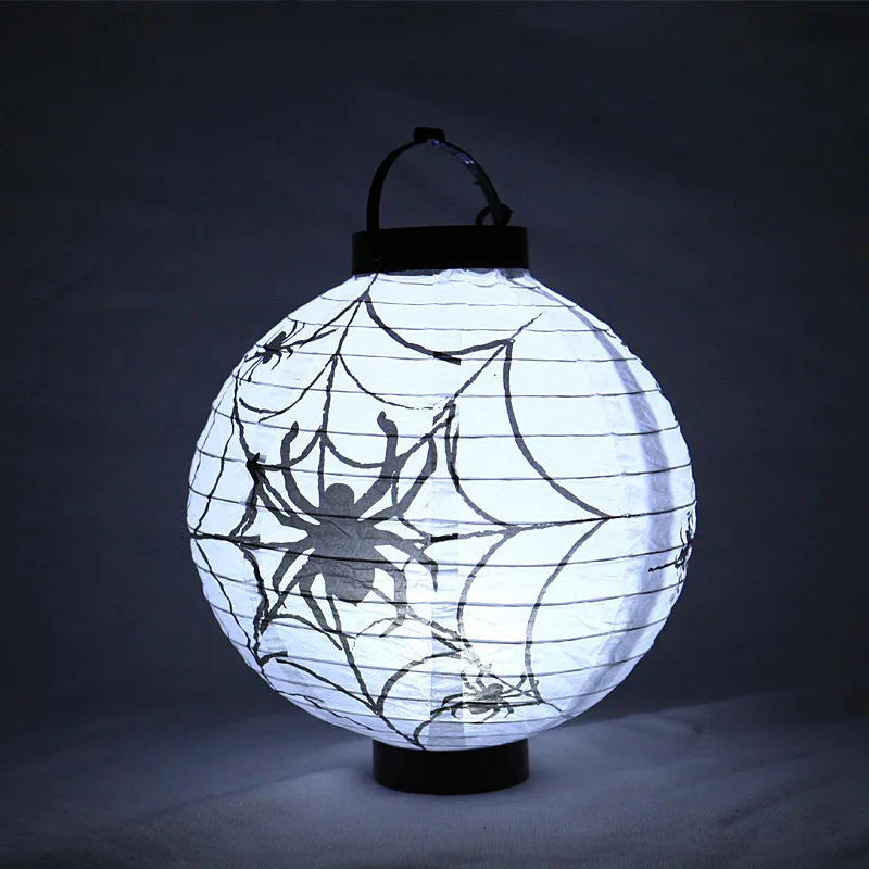 Хэллоуин вечерние украшения ручной Фонари тыква Паук ведьма битой светодиодный