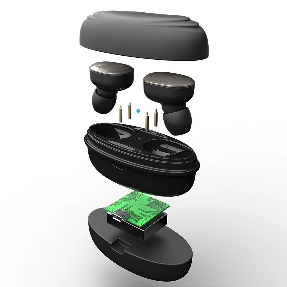 T12 Dual TWS Wireless Bluetooth 4.1 Headphones Mini BT Stereo Music Headsets CVC6.0 Sports Earphone w/ Microphone Charging Box |