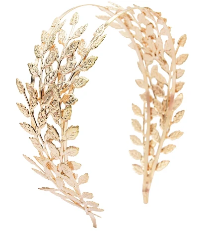 Греческое свадебное украшение для головного убора, золотой, серебряный, Оливковый лист, повязка на голову, расческа для волос, заколка, корона, ювелирные изделия, свадебные аксессуары для волос - Окраска металла: 0557