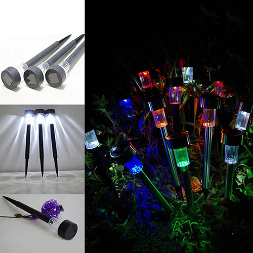 1 Шт. Портативный Открытый Солнечный СВЕТ Лужайки Свет Сада Путь Ставка Спот