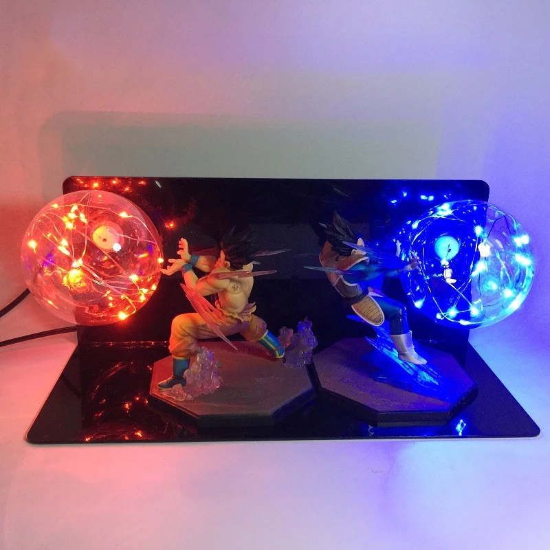 Dragon Ball Z Вегета Сон Гоку Битва Супер Saiyan светодиодная Ночная лампа Аниме Драконий жемчуг зет ночник RGB 110 В 220 в домашний декор для стола огни