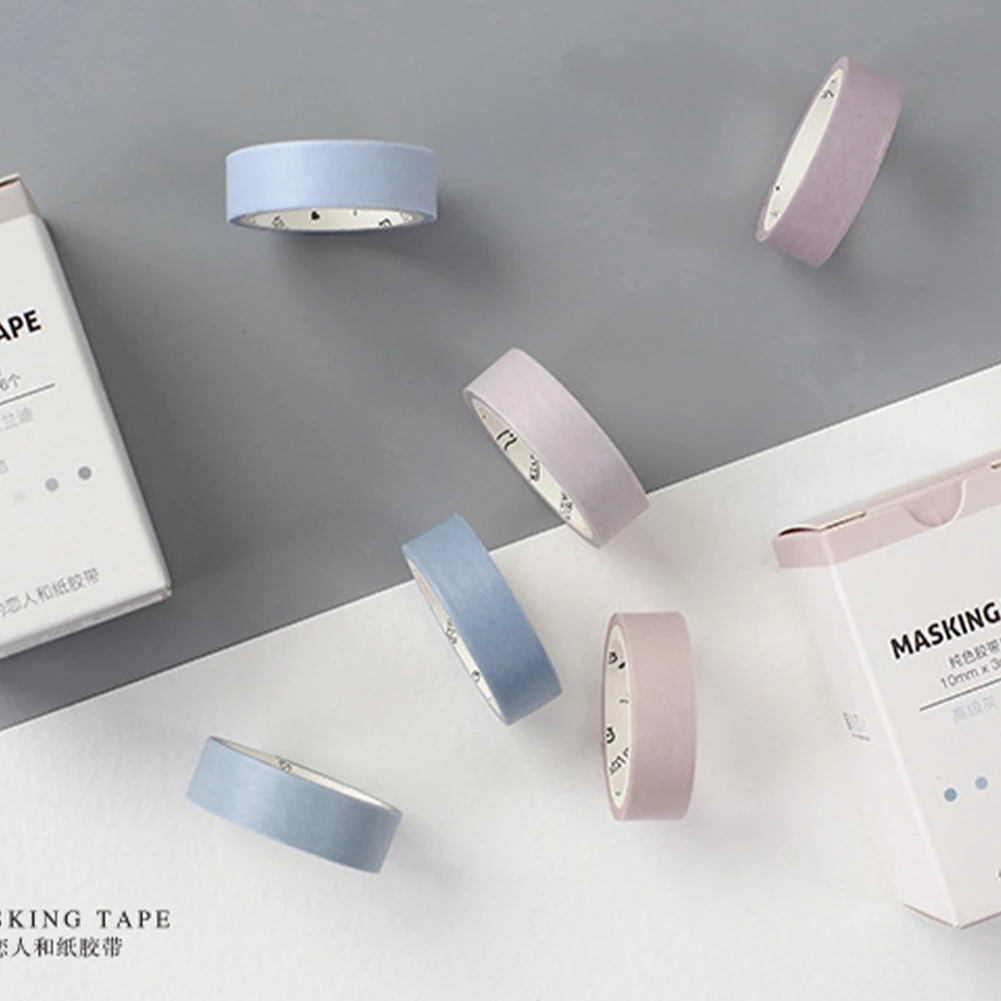 6 рулонов прикольная лента Набор канцелярский дневник японский стиль DIY Ретро