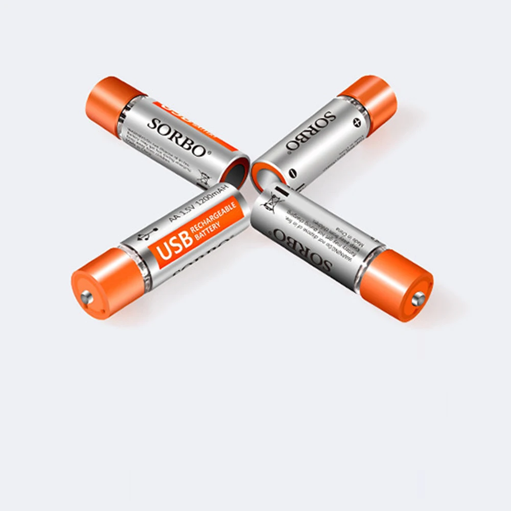 SORVESS 1 5 V AA Lipo литиевая батарея 1200mAh перезаряжаемая 2 батареи для зарядки бритв
