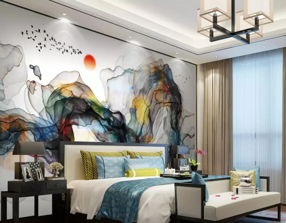 

[Self-Adhesive] 3D Fashion Landscape Ink Painting 22 Wall Paper mural Wall Print Decal Wall Murals