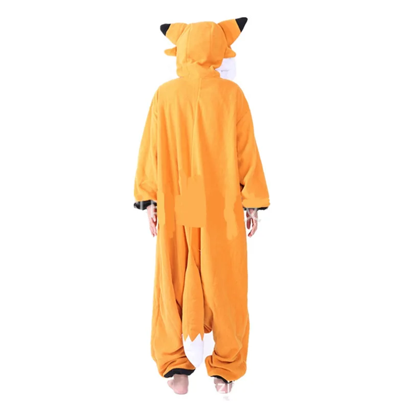 JINUO Orange Fox Мягкие Onesie флисовая Пижама мягкий мультфильм костюм комбинезоны пижамы
