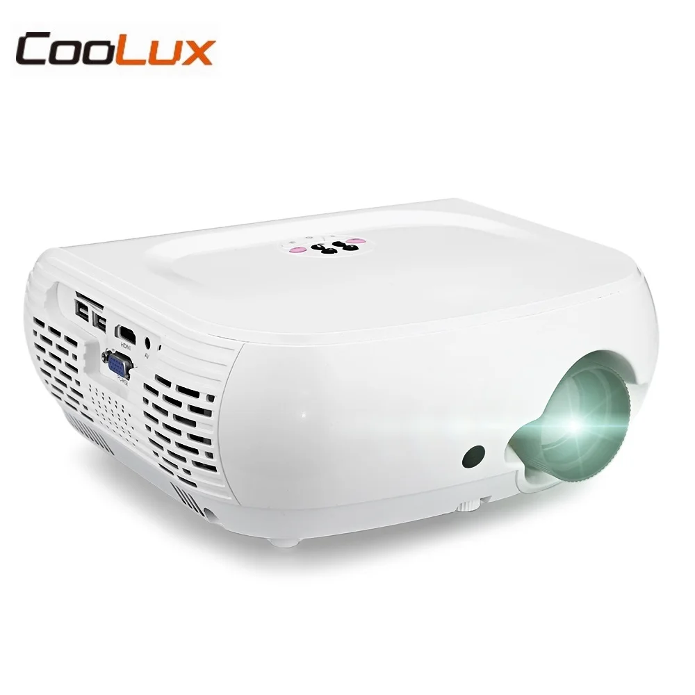Coolux W1 проектор 2800 люмен 800x480 P Проектор для домашнего кинотеатра ЖК дисплей