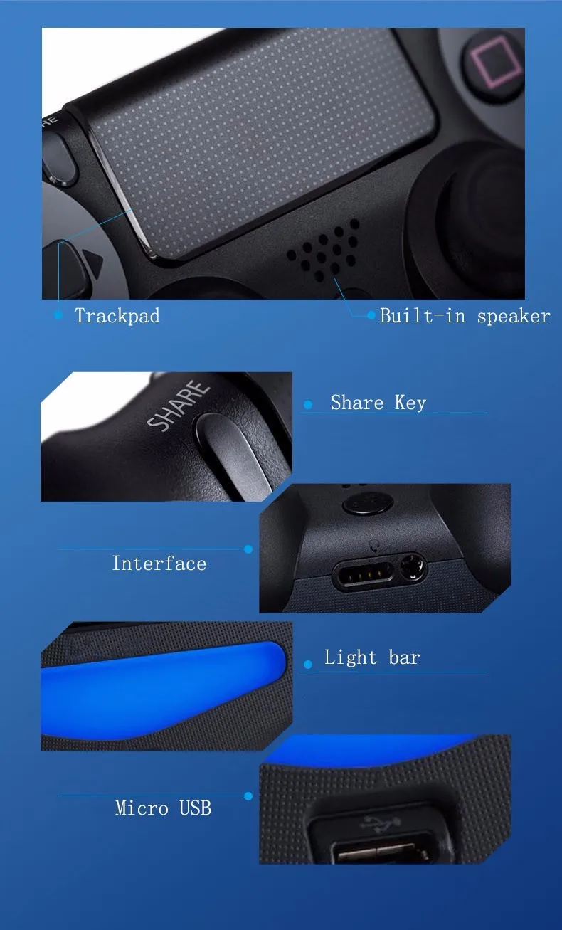 10 шт. беспроводной Bluetooth геймпад контроллер для sony Playstation 4 PS4 контроллер для Playstation 4 Dual-shock4 джойстик