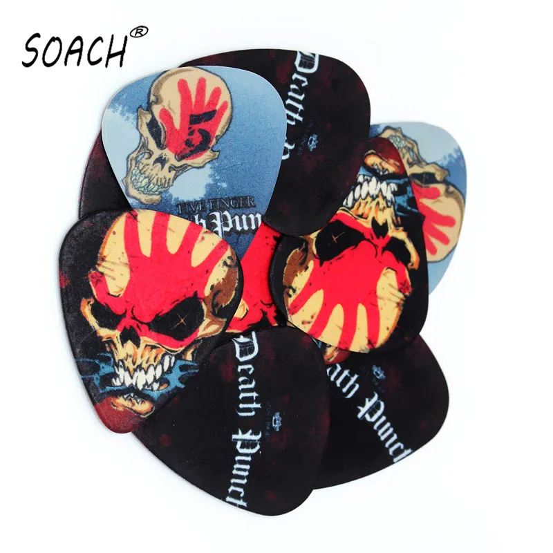 

SOACH 50pcs Newest rock band Guitar Picks Thickness 1.0mm pick Guitar accessories for ukulele bass Musical Instruments