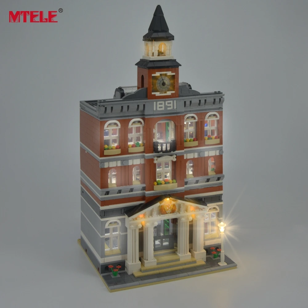 MTELE бренд светодиодный светильник Up Kit для создателей ратуши строительный блок светильник ing набор совместим с моделью 10224