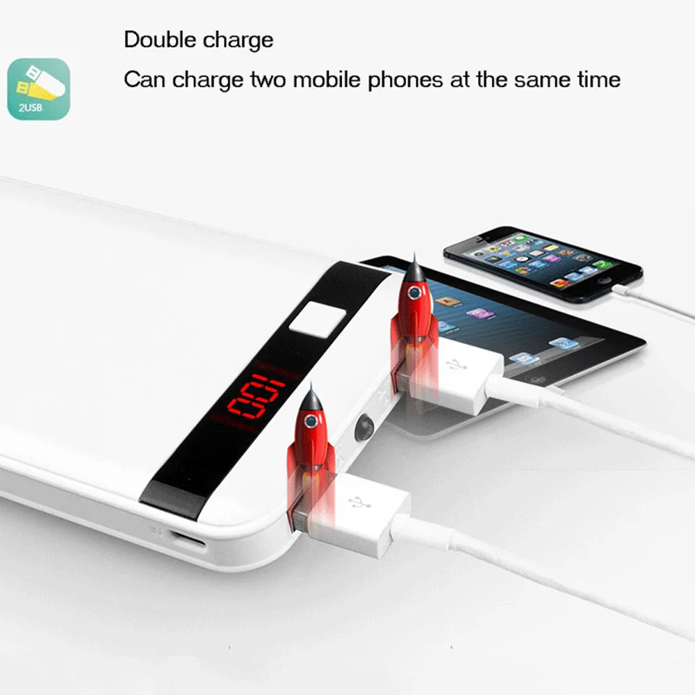 Tollcuudda 20000 мАч Powerbank Внешний батарея портативный двойной зарядки повербанк