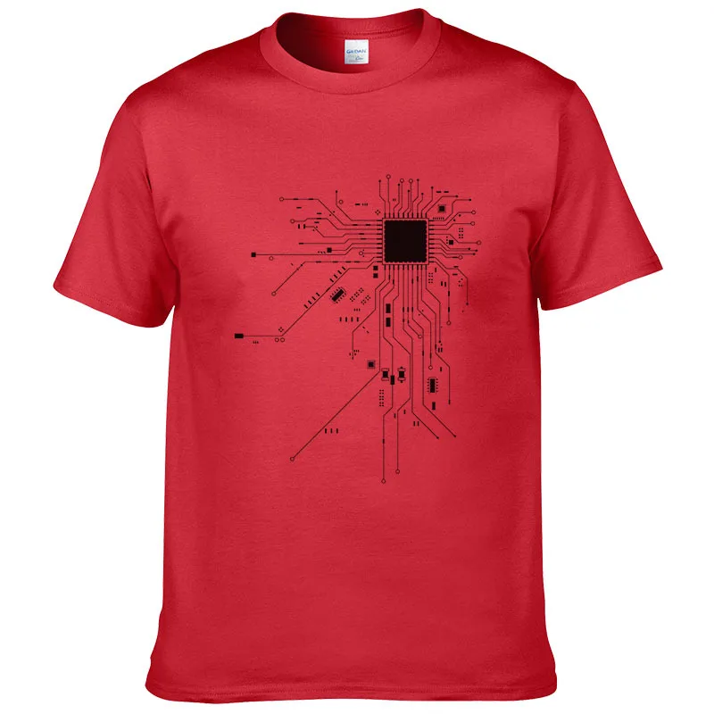 Cpu Core Heart Футболка мужская повседневная для компьютерщика, геймера PC Nerd Hacker летняя футболка с коротким рукавом хлопок футболки европейский размер