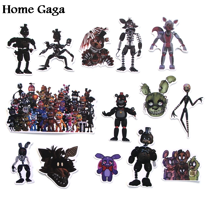 Homegaga 58 шт. Nights at Freddy bears, детское украшение, стикеры для скрапбукинга, альбома, багажа, ноутбука, телефона, наклейка, D1535
