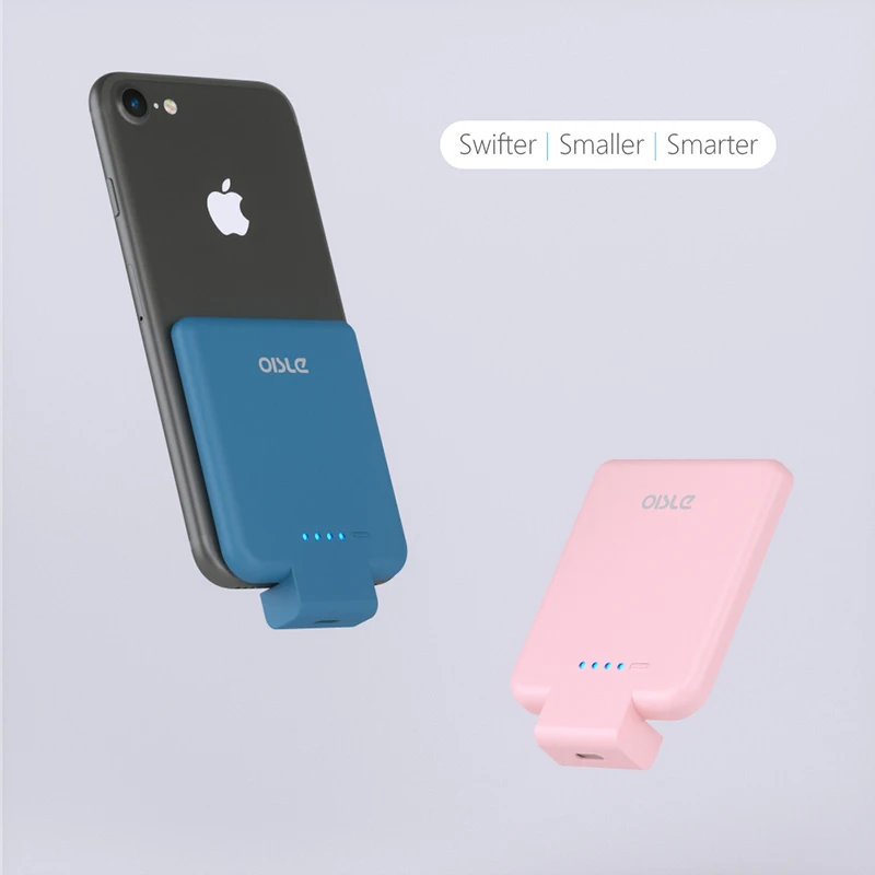 2800 mAh высокой Скорость Портативный Зарядное устройство для iPhone 7 6 6s 8 плюс Мощность Bank ультра тонкий зарядный чехол внешнего резервного Батарея случае