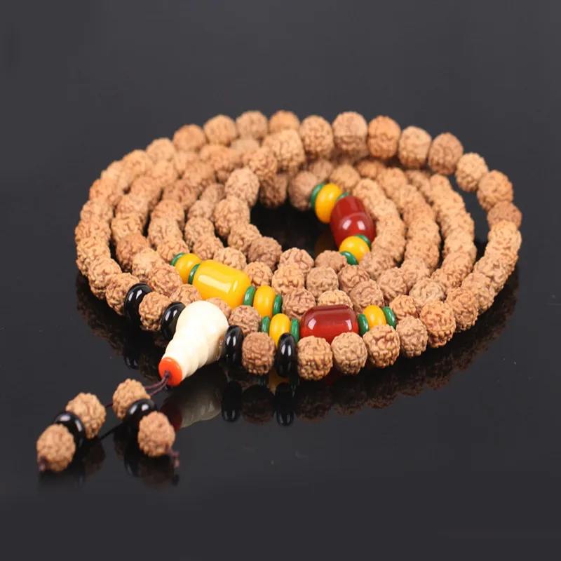 Sennier натуральный Будда Rudraksha семена Бодхи буддистский браслет с бусинами для