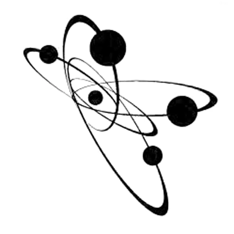 15 3 см * 9 Atom Electron виниловые наклейки для стайлинга автомобилей черный/серебристый