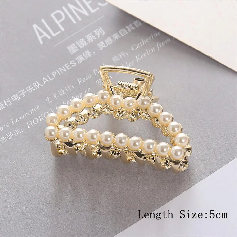 5cm Arc Full Pearls MISM дамские большие зажимы для волос маленькая заколка для волос бабочка когти Зажимы для женщин INS модные шпильки для волос с жемчугом аксессуары для девочек - Цвет: 5cm Arc Full Pearls