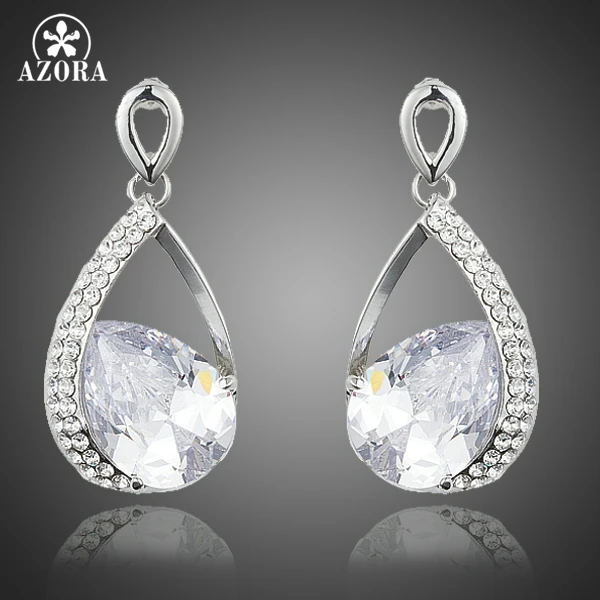 Азора 2015 самый новый большой капли воды дизайн с прозрачным кубическим цирконием