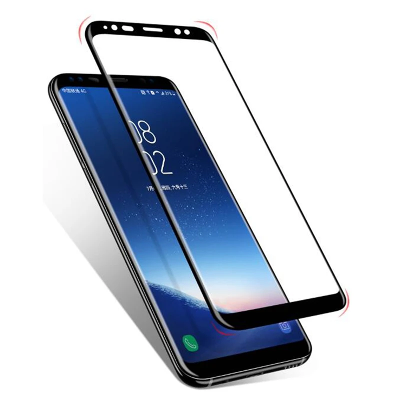 3D изогнутое закаленное стекло для samsung Galaxy S8 PLUS S7 S6 edge Note 8 A3 A5 A7 полное покрытие Защитная пленка для экрана