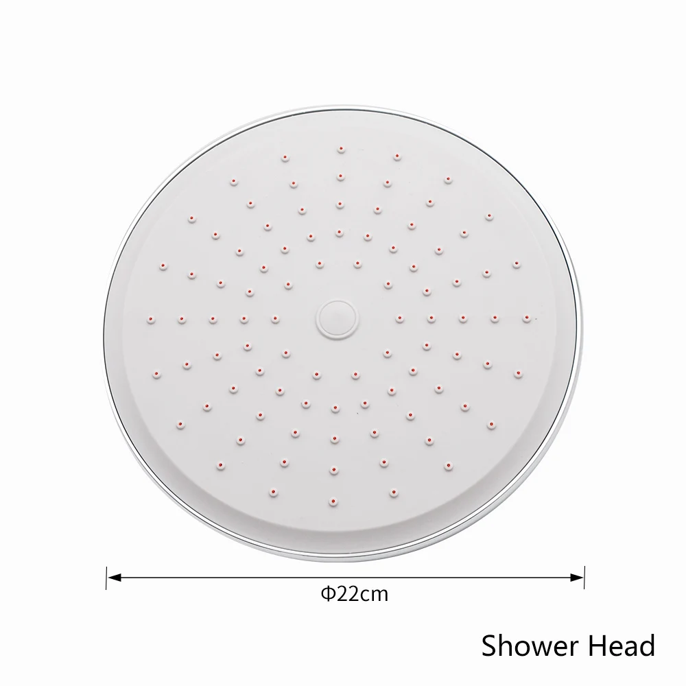 shower head Новинка 9 дюймов/22 мм ABS Хромированная пластиковая верхняя насадка для душа с распылителем для душа потолочная Душевая насадка для Спа душа ванна кран Набор - Цвет: shower head