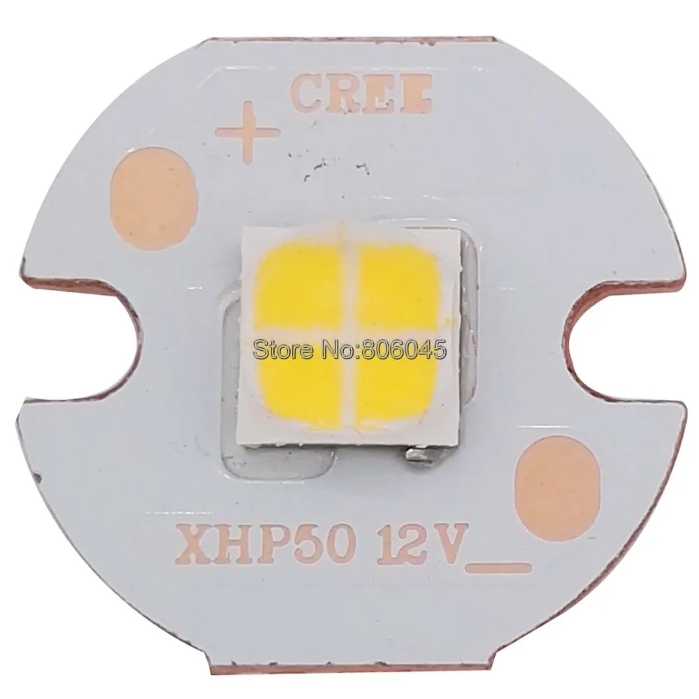 Cree XHP50 6 в или 12 В 6500 к холодный белый, 5000 К нейтральный белый, 3000 К теплый белый высокой мощности Светодиодный излучатель на 16 мм 20 мм медной печатной платы