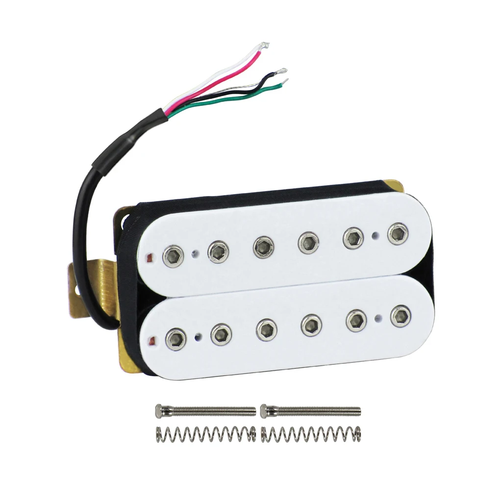 FLEOR Humbucker двойная катушка пикап Гитара мост Пикап керамический магнит белый с
