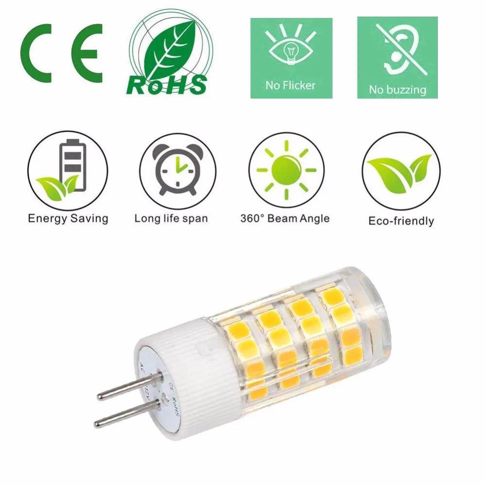 GY6.35 G6.35 светодиодный лампы Би контактный база 5W AC85V 240V теплый белый 2700 K 3000 G6.35/GY6.35 T4