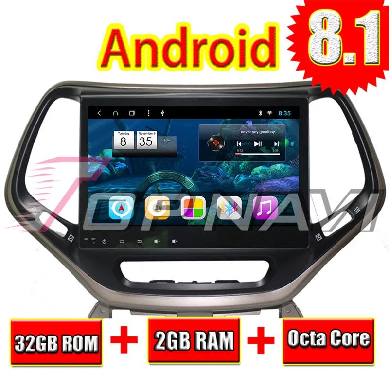 TOPNAVI Android 8 1 Автомобильная GPS навигация для JEEP Cherokee 2016 автомобильное радио
