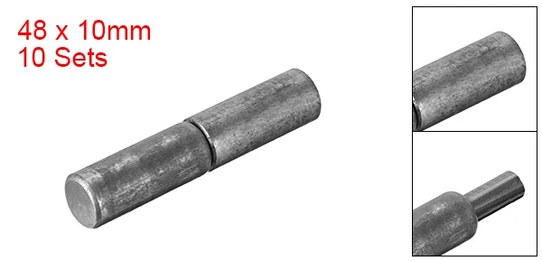 48 x 10 mm Uxcell 10 шт. 32x8 мм 37x9 мм 48x10 мм 53x16 мм штыревой к женскому стальному шарнирному штифту сверхмощный сварной шарнир домашняя Дверь ворота окно часть - Цвет: 48 x 10 mm