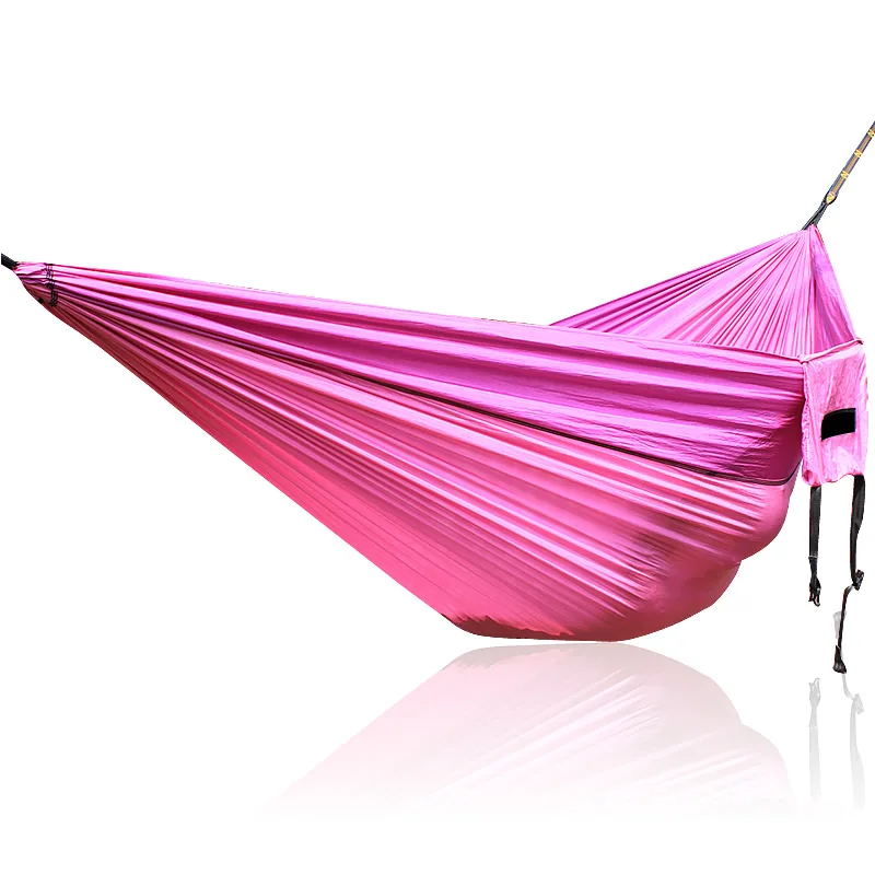 

1or 2 People Portable Parachute Hammock Camping Survival Garden Hunting Leisure Travel Double Person Hamak 260*140cm 300*200cm