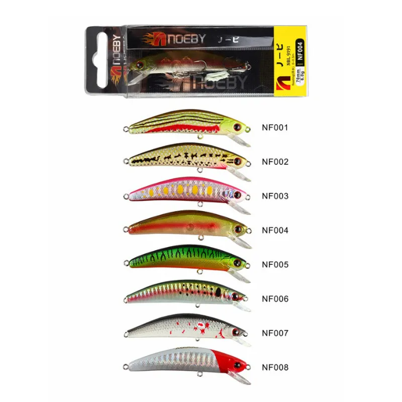 

Noeby Minnow Baits 5cm/2.4g 7cm/6g 9cm/8g 11cm/14g Flaoting Fishing Lure VMC Hook Isca Artificial Para Pesca Leurre Peche Souple