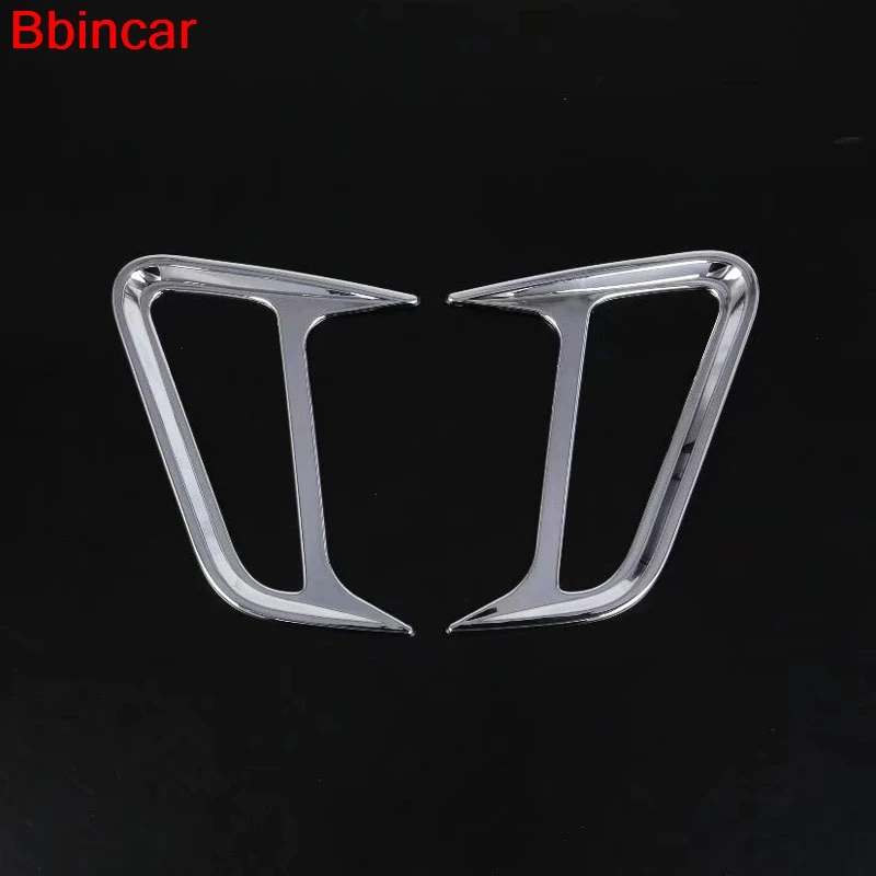 Bbincar для Hyundai Kona Encino 2018 2019 ABS Хромированная передняя сторона Truning Light Cover Frame Trim