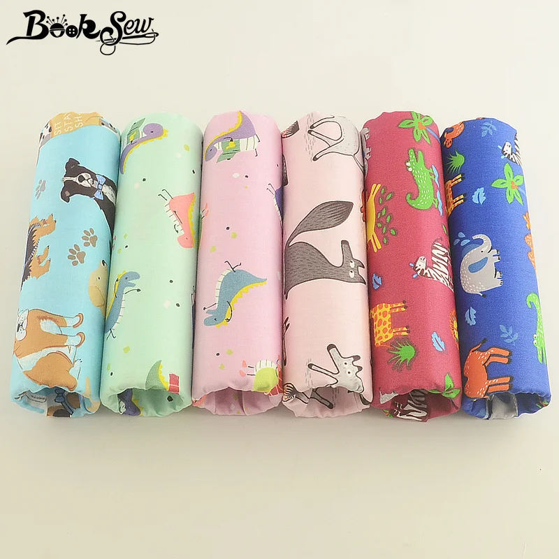 Booksew лоскутное шитье материал тканевый измеритель ткани 6 шт. 40x50 см DIY Скрапбукинг Tissu Coton хлопок саржа животных ткань