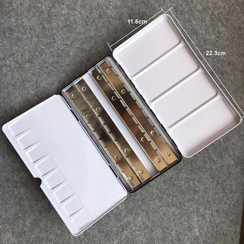 Пустой металлический чехол портативные палитры для хранения акварели 1 шт. в