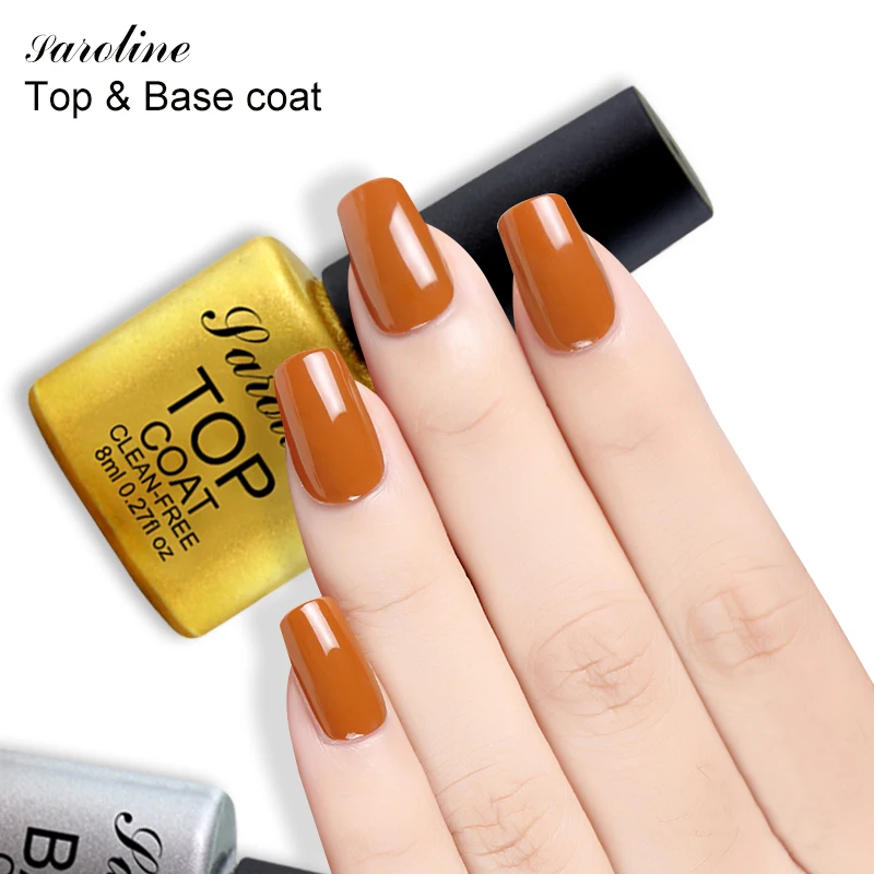 Saroline Soak Off UV Top Coat базовый Книги по искусству 8 мл Высокое качество Новый гель для