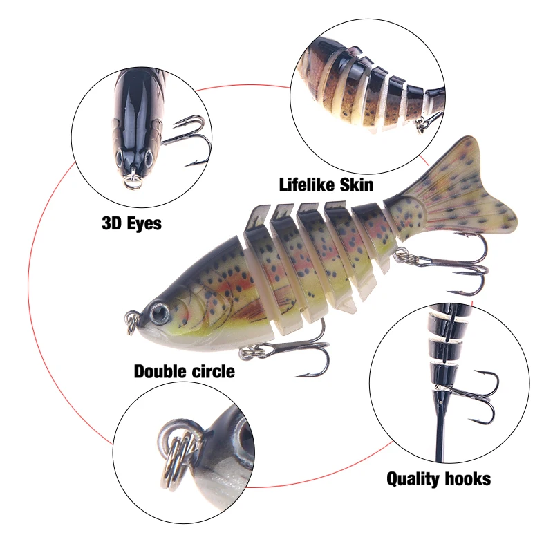 YTQHXY 1 шт. Swimbait рыболовная приманка качественная профессиональная жесткая 100 мм 16 г