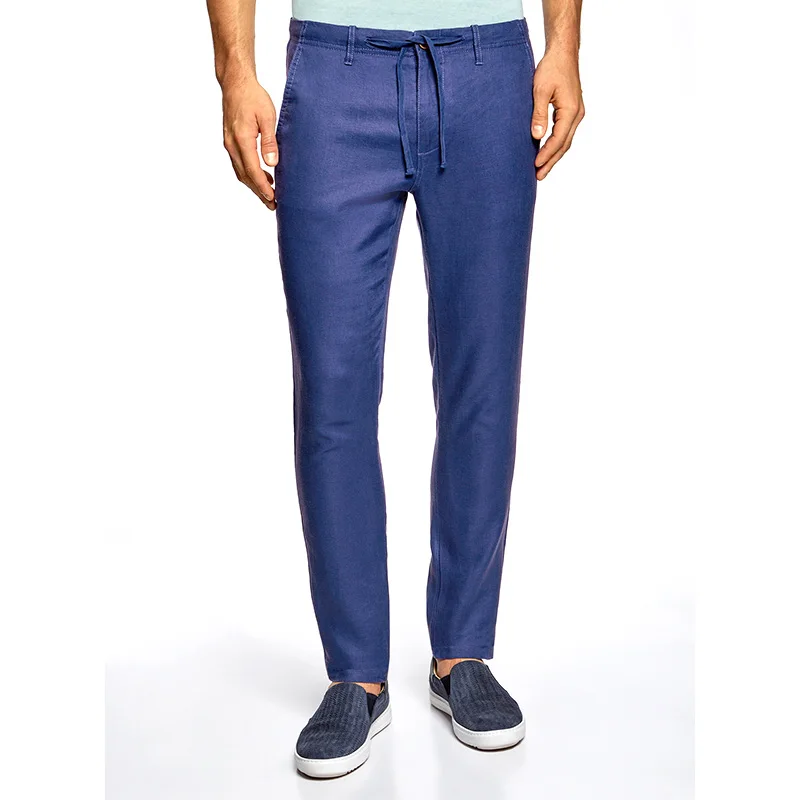 oodji Брюки льняные на завязках мужские 2B200018M 44233N|pants pants|male pantspants male |