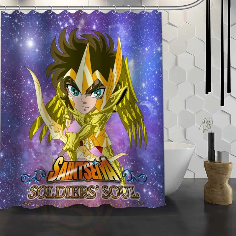 Водонепроницаемая занавеска для душа Saint Seiya ванной из полиэстера 165x180см 180x200см P