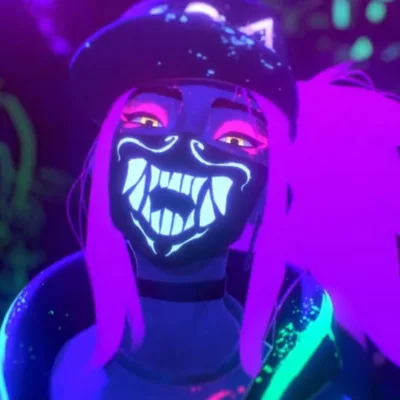 Jeu KDA K/DA Akali masque Assassin S8 bleu vert visage veilleuses маскарадный реквизит для костюмов девочек и