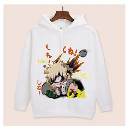 Высокая-Q мужская аниме потому My hero Академия с капюшоном Толстовка Bakugou Katsuki Boku без hero Академия с капюшоном пуловер с капюшоном - Цвет: 23