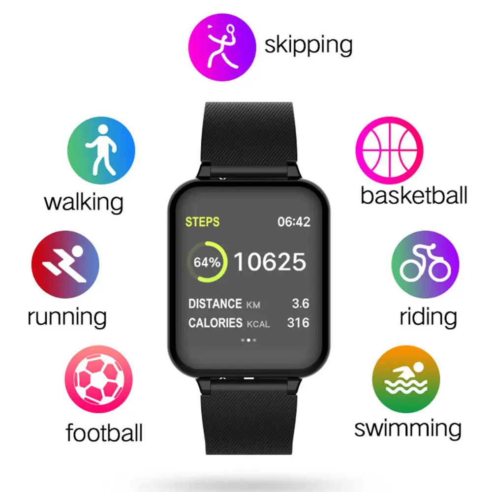 Умные часы для мужчин и женщин Apple Watch Android Phone монитор сердечного ритма умный