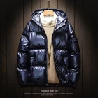 Зимняя мужская куртка, пальто, свободная спортивная одежда, верхняя одежда, мужская парка, мужские куртки с капюшоном, теплые толстые пальто с яркой поверхностью