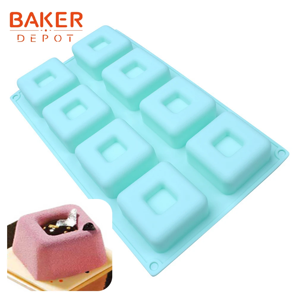 BAKER DEPOT силиконовая форма для выпечки, формочка квадратной формы форма для льда и мыла Пудинг Желе хлеб бисквит форма для выпечки кондитерские изделия десерт инструменты