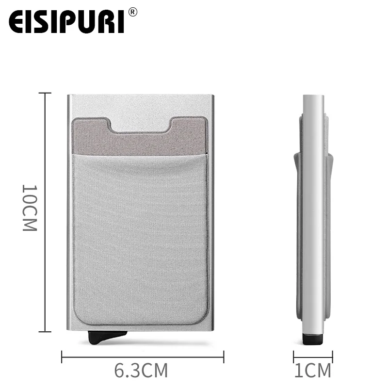 Мужской Карманный Кошелек Rfid мини-тонкий металлический кошелек с защитой для